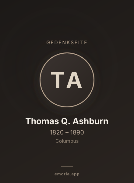 Gedenkportrait von Thomas Q. Ashburn