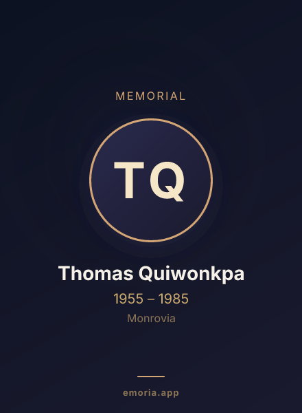 Memorial portrait of Thomas Quiwonkpa