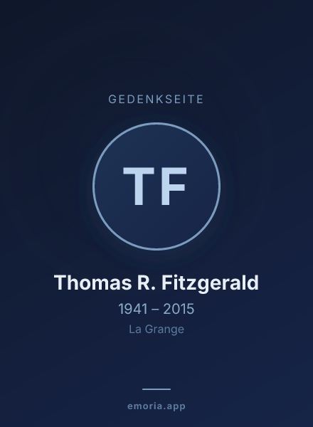 Gedenkportrait von Thomas R. Fitzgerald
