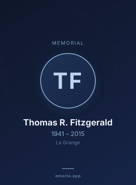 Memorial portrait of Thomas R. Fitzgerald