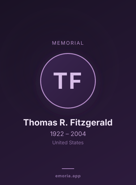 Memorial portrait of Thomas R. Fitzgerald