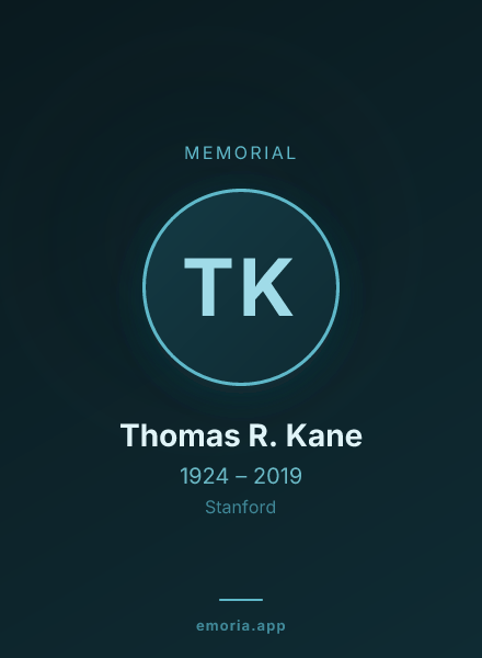 Memorial portrait of Thomas R. Kane