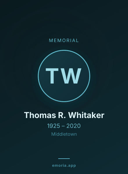 Memorial portrait of Thomas R. Whitaker