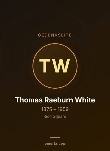 Gedenkportrait von Thomas Raeburn White