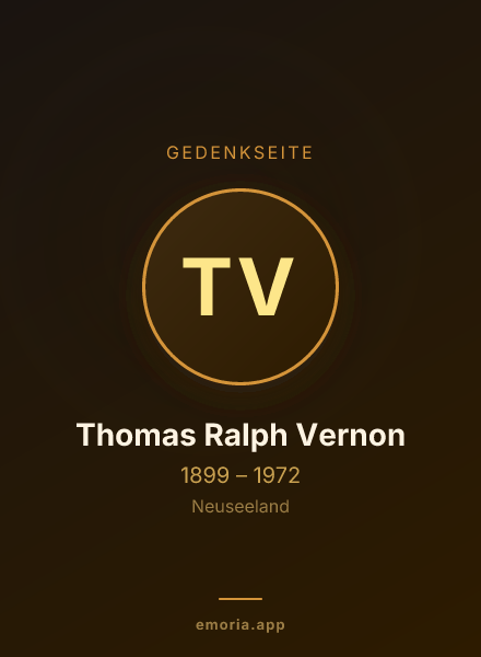 Gedenkportrait von Thomas Ralph Vernon