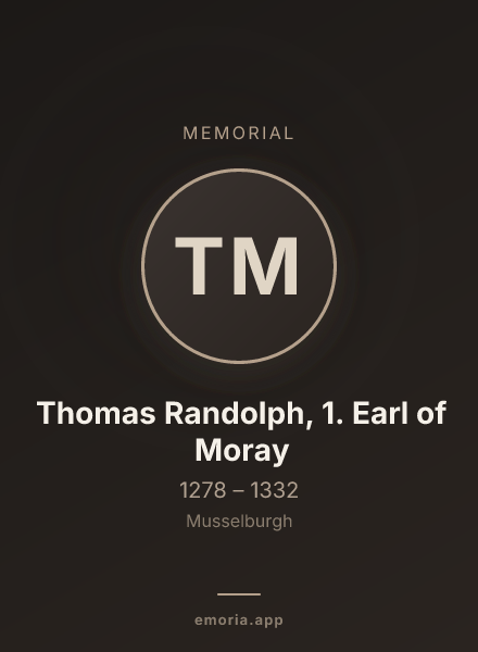 Memorial portrait of Thomas Randolph, 1. Earl of Moray