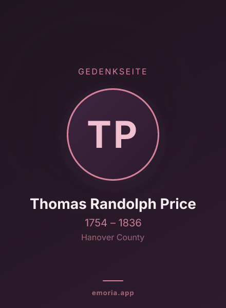Gedenkportrait von Thomas Randolph Price