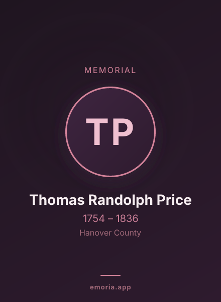 Memorial portrait of Thomas Randolph Price