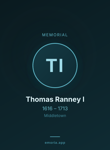 Memorial portrait of Thomas Ranney I