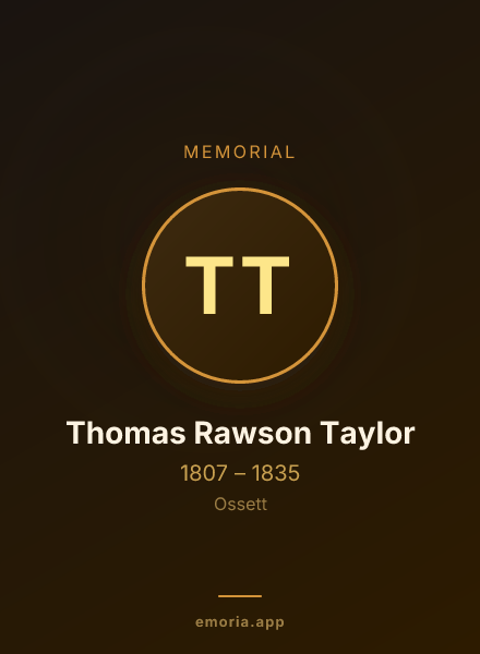 Memorial portrait of Thomas Rawson Taylor