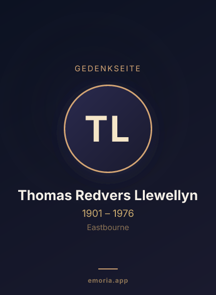 Gedenkportrait von Thomas Redvers Llewellyn