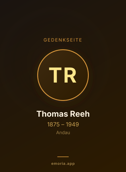 Gedenkportrait von Thomas Reeh