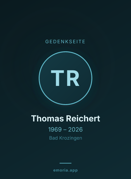Gedenkportrait von Thomas Reichert