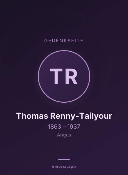 Gedenkportrait von Thomas Renny-Tailyour