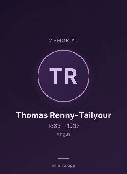 Memorial portrait of Thomas Renny-Tailyour