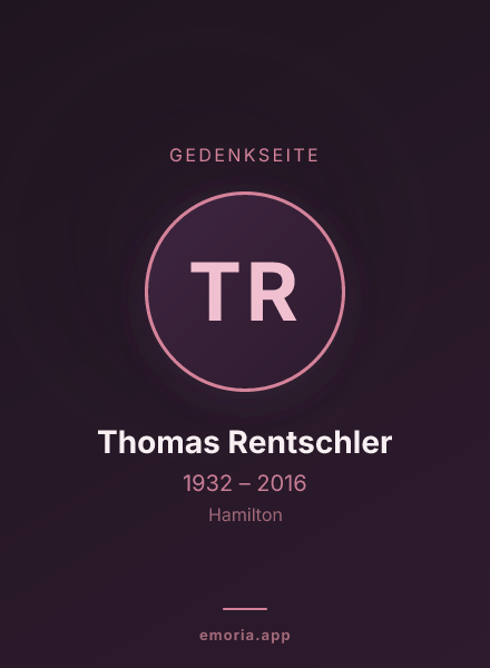 Gedenkportrait von Thomas Rentschler