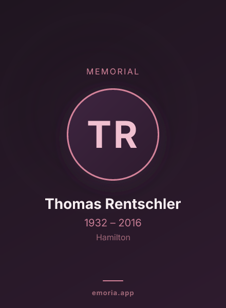 Memorial portrait of Thomas Rentschler
