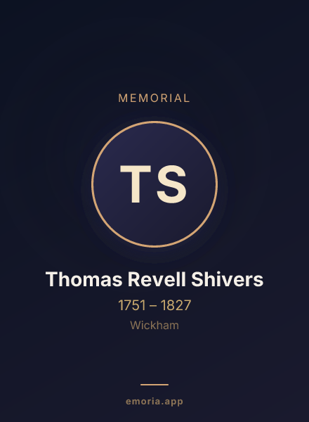 Memorial portrait of Thomas Revell Shivers