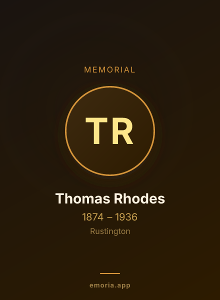 Memorial portrait of Thomas Rhodes