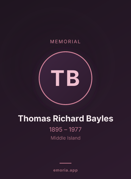 Memorial portrait of Thomas Richard Bayles