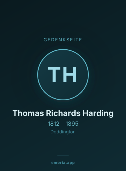 Gedenkportrait von Thomas Richards Harding