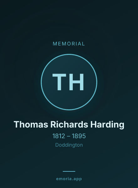 Memorial portrait of Thomas Richards Harding