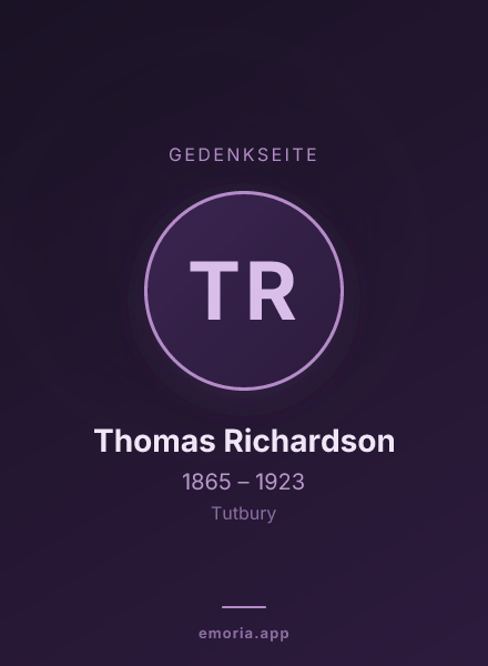 Gedenkportrait von Thomas Richardson