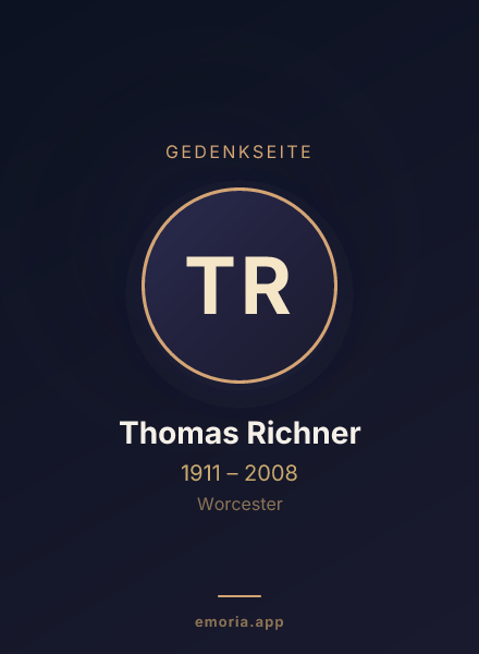 Gedenkportrait von Thomas Richner
