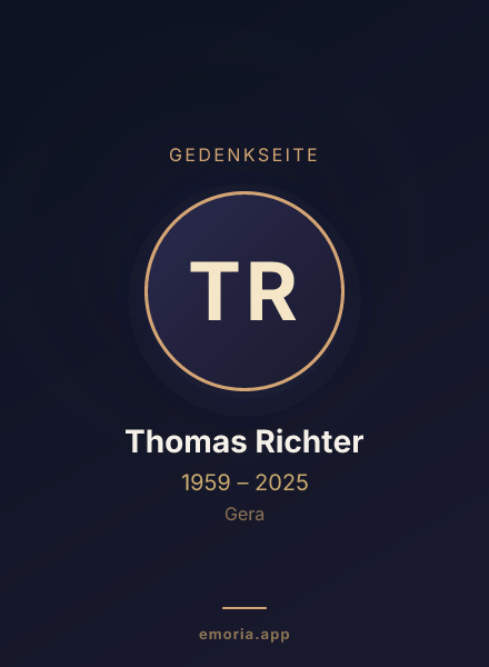 Gedenkportrait von Thomas Richter