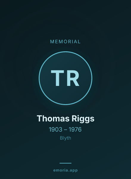 Memorial portrait of Thomas Riggs