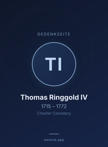 Gedenkportrait von Thomas Ringgold IV