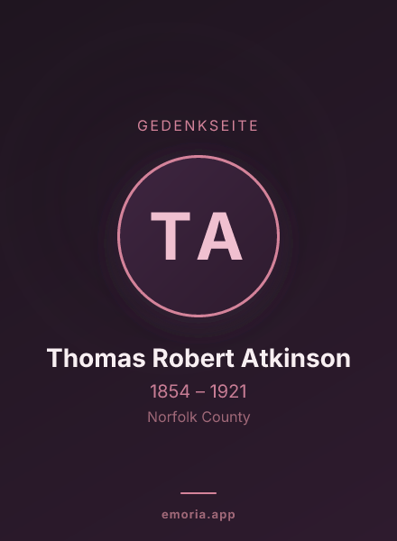 Gedenkportrait von Thomas Robert Atkinson