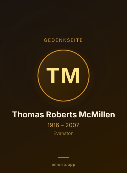 Gedenkportrait von Thomas Roberts McMillen