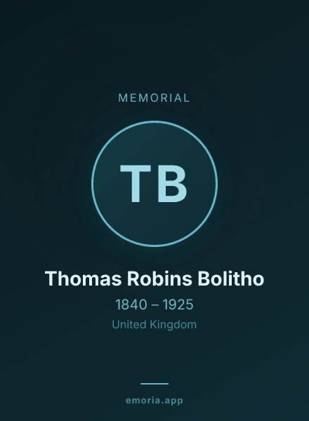Memorial portrait of Thomas Robins Bolitho