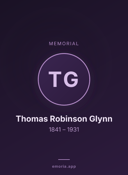 Memorial portrait of Thomas Robinson Glynn
