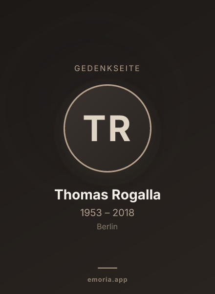 Gedenkportrait von Thomas Rogalla