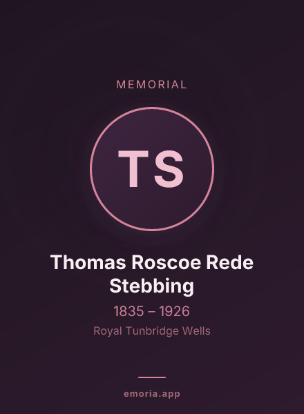 Memorial portrait of Thomas Roscoe Rede Stebbing