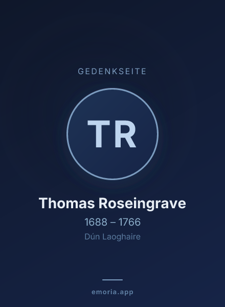 Gedenkportrait von Thomas Roseingrave
