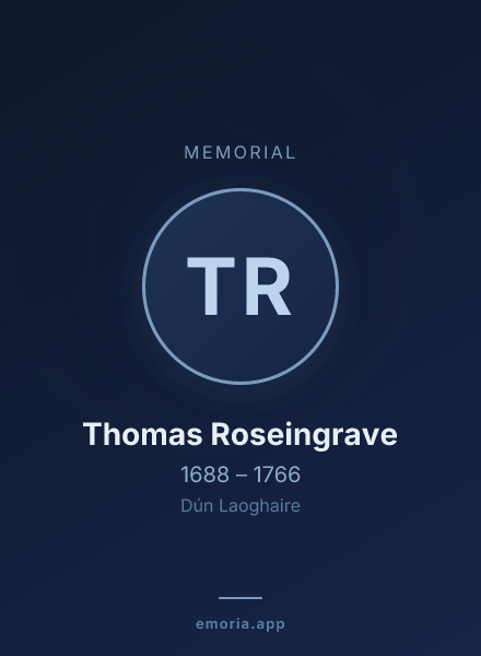 Memorial portrait of Thomas Roseingrave