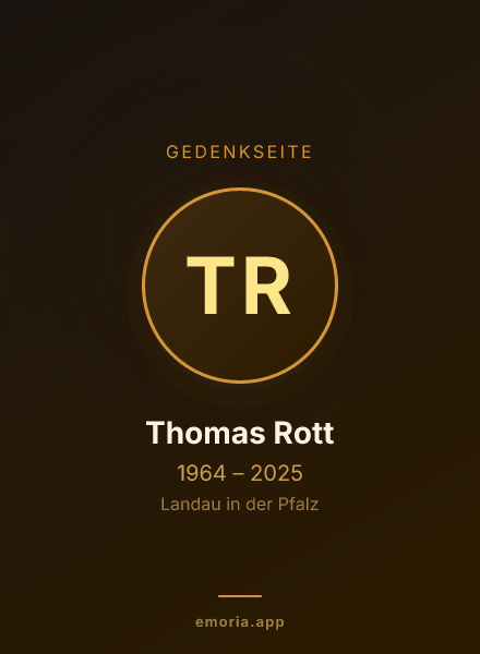 Gedenkportrait von Thomas Rott
