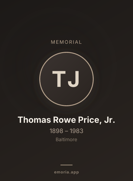 Memorial portrait of Thomas Rowe Price, Jr.