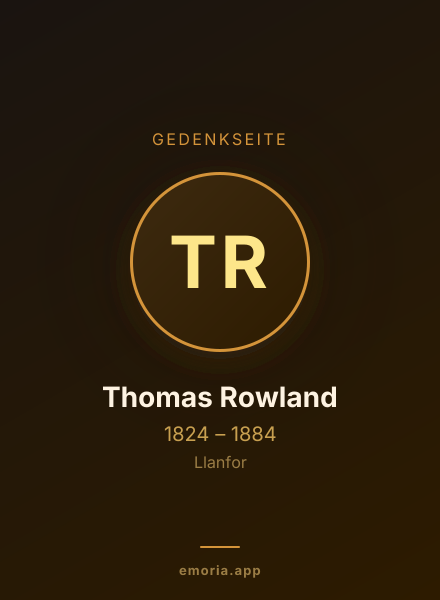 Gedenkportrait von Thomas Rowland