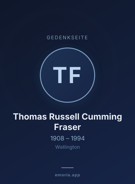 Gedenkportrait von Thomas Russell Cumming Fraser