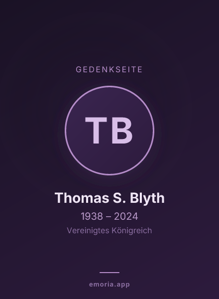Gedenkportrait von Thomas S. Blyth