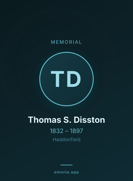 Memorial portrait of Thomas S. Disston