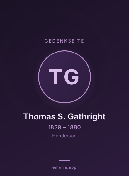 Gedenkportrait von Thomas S. Gathright