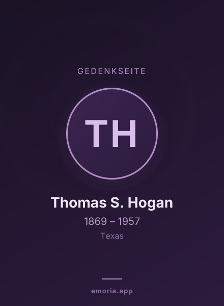 Gedenkportrait von Thomas S. Hogan
