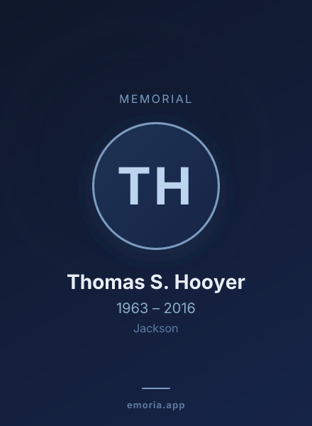 Memorial portrait of Thomas S. Hooyer