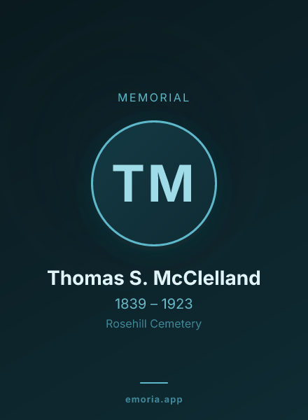 Memorial portrait of Thomas S. McClelland