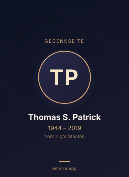 Gedenkportrait von Thomas S. Patrick